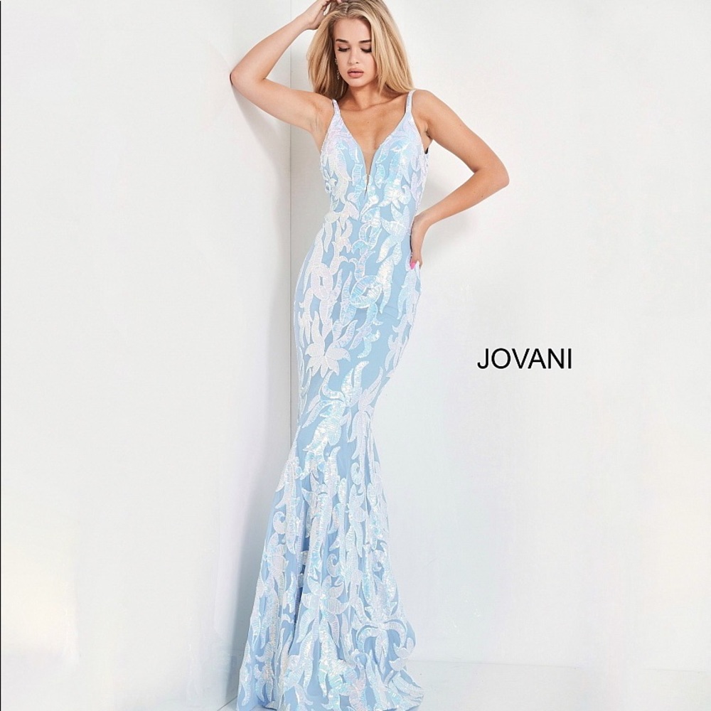 JOVANI 3263  Plunging Neckline Evening Dress
